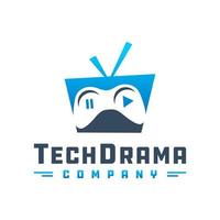 TV-Drama-Spiel-Logo vektor