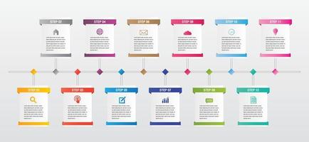 abstrakte Elemente 6 Schritte Optionen. Infografik Business Timeline Prozess Diagrammvorlage. modernes Vektorbanner, Textfeld für Präsentations- und Workflow-Layout-Diagramm. vektor