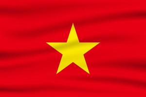 viftande vietnams flagga. flagga vietnam. vektor illustration av thailand 3d ikon