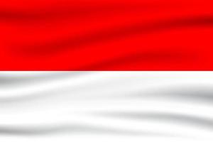 viftande Indonesiens flagga. flagga Indonesien. vektor illustration av thailand 3d ikon