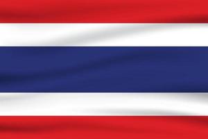 viftande thailands flagga. flagga thai. vektor illustration av thailand 3d ikon