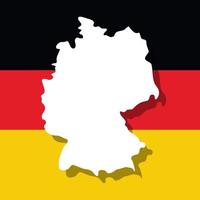 Freihändige deutsche Kartenskizze. Vektor-Illustration. Silhouette Landkarte von Deutschland auf weißem Hintergrund. vektor