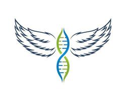 DNA-Symbol mit Luxusflügeln vektor