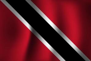 trinidad och tobago flagga bakgrund viftande 3d. nationella självständighetsdagen banner tapeter vektor