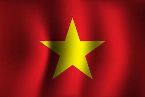 Vietnam Flagge Hintergrund winken 3d. Banner-Hintergrundbild zum Tag der nationalen Unabhängigkeit vektor