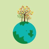 Welttag Tag der Erde Konzept Illustration umweltfreundliches Konzept Tag der Umwelt Erhaltung der Welt vektor
