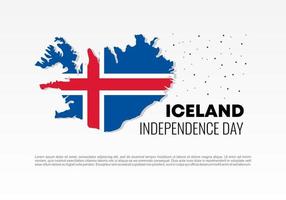 Island-Unabhängigkeitstag-Hintergrundplakat für die nationale Feier. vektor