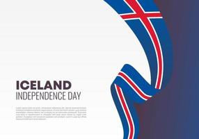 Island-Unabhängigkeitstag-Hintergrundplakat für die nationale Feier. vektor