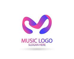 modern musik logotyp vektorillustration vektor