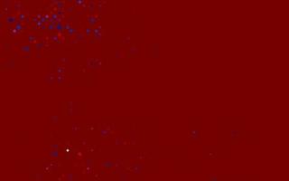 hellblauer, roter Vektorhintergrund mit farbigen Sternen. vektor