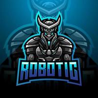 Roboter-Esport-Maskottchen-Logo-Design vektor