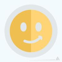 ikon emoticon smile 2 - platt stil vektor