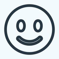 Symbol Emoticon Smiley - Linienstil vektor