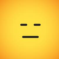 Realistischer gelber Emoticon vor einem gelben Hintergrund, Vektorillustration vektor