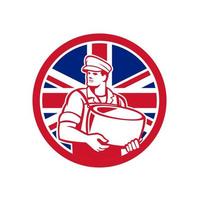 britische Käsehersteller Maskottchen-Symbol vektor