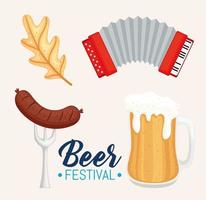 ikonen des festivals oktoberfest vektor