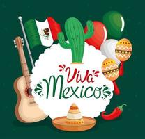 viva mexico evenemang vektor