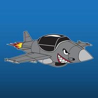 tecknad serie stridsflygplan vektor