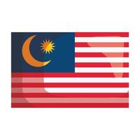 Malaysia flaggikon vektor