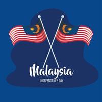 Malaysia självständighetsaffisch vektor