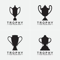 Trophäe-Vektor-Logo-Symbol. Champion-Trophäe-Logo-Symbol für Gewinner-Logo-Vorlage vektor