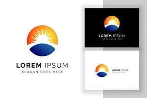 solen logotyp design tecken symbol mall. kreativa solen logotyp illustration. vektor