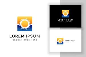 solen logotyp design tecken symbol mall. kreativa solen logotyp illustration. vektor