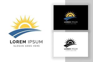 solen logotyp design tecken symbol mall. kreativa solen logotyp illustration. vektor