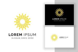 Sonne Logo Design Zeichen Symbol Vorlage. kreative Sonnenlogoillustration. vektor