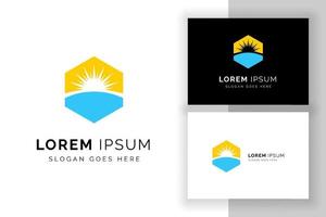 Sonne Logo Design Zeichen Symbol Vorlage. kreative Sonnenlogoillustration. vektor