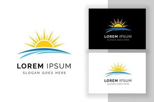 solen logotyp design tecken symbol mall. kreativa solen logotyp illustration. vektor