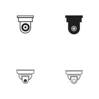 Vektorillustration des CCTV- und Kamerasymbols vektor
