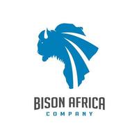 afrikansk kartdesign för bisonkartor vektor