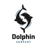 delfin logotyp design vektor