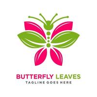 Schmetterlingsblatt-Logo vektor