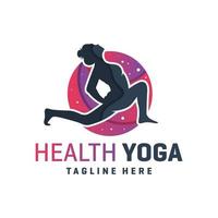 sport yoga träning logotyp vektor
