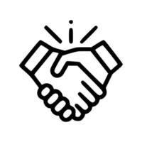 business handslag vektor ikon