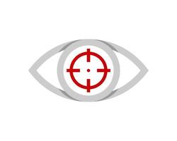 Augenform mit Scharfschützensymbol innen vektor