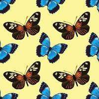 blommor och fjärilar vackra sömlösa mönster vektor design