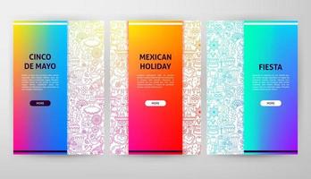 mexikansk semester webbdesign vektor