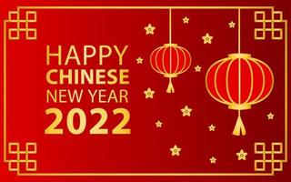 chinesisches neues jahr 2022 grußhintergrunddesign in roter farbe. Designs für Banner und Cover. chinesisches Ornament-Design vektor