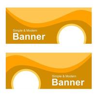 orange abstrakt affärs horisontell banner design kreativ banner design för mall. enkel orange horisontell banner vektor