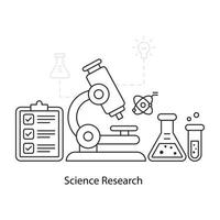 eine Premium-Download-Illustration der wissenschaftlichen Forschung vektor