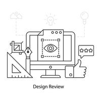 perfekte Designillustration der Designbewertung vektor