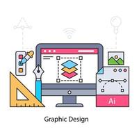 eine einzigartige Designillustration des Grafikdesigns vektor