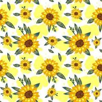 seamless mönster av gula blommor på en vit bakgrund. vektor illustration.