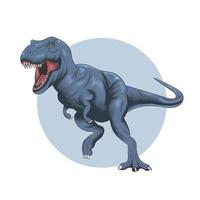 arg blå dinosaurie vektorillustration vektor