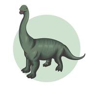 grön stor dinosaurie vektorillustration vektor