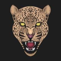 fast leopard djur ansikte vektorillustration vektor