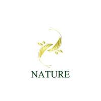 goldenes Naturlogosymbol für Umweltunternehmen vektor